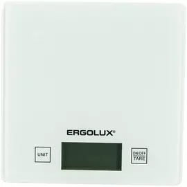 Кухонные белые весы ergolux elx-sk01-с01 до 5 кг, 150*150 мм 13599