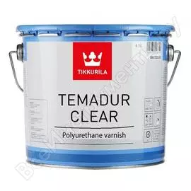 Лак tikkurila industrial темадур клиэ полиуретановый 4,5л 556000360