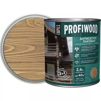 Лаковый тонирующий атмосферостойкий алкидный антисептик Profiwood 67043
