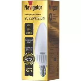 Лампа Navigator NLL-C37-6-230-2.7K-E14-FR-SV 80545
