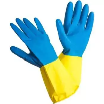 Латексные перчатки ООО Комус Bicolor 1289612