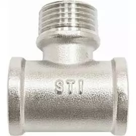 Латунный никелированный тройник STI D270-05065