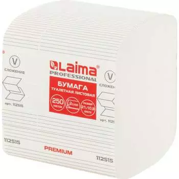 Листовая туалетная бумага LAIMA T3 PREMIUM 112515