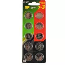 Литиевая дисковая батарейка GP Lithium CR2032-7/3-2CR10
