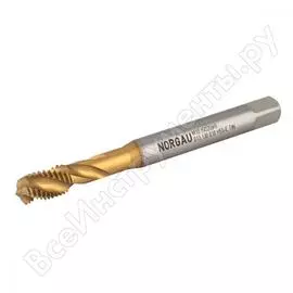 Машинный метчик norgau м12 din376 6h tin hss-e тип n 013130012