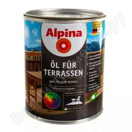 Масло alpina new ol fur terrasen для террас, шелк/гл, прозрачный, колеруемое 0,75л 537875