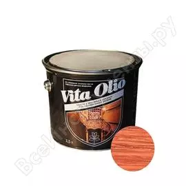 Масло для внутренних работ с твердым воском живая краска vita olio шелк.-мат. вишня 2,5 л 255679