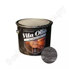 Масло для внутренних работ с твердым воском живая краска vita olio шелк.-мат. эбеновое дерево 2,5 л 255754