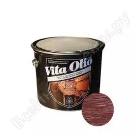 Масло для внутренних работ с твердым воском живая краска vita olio шелк.-мат. махагон 10 л 256027