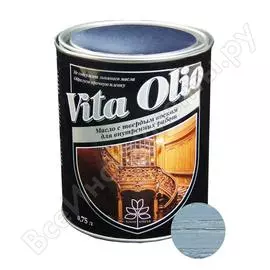 Масло для внутренних работ с твердым воском живая краска vita olio шелк.-мат. ольха голубая 0,75 л 255587