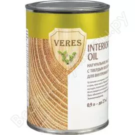 Масло veres oil interior для внутренних работ №12 белый 0.9 л 1/6 52350