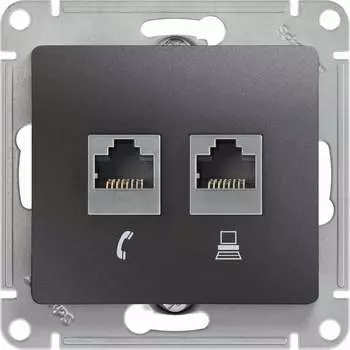 Механизм двойной розетки Systeme Electric Glossa GSL001385