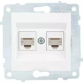 Механизм компьютерной 2-местной розетки rj45 OVIVO CAT6 600-000301-230