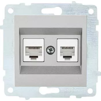 Механизм компьютерной 2-местной розетки rj45 OVIVO CAT6 600-000310-230