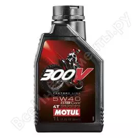 Моторное масло 300 v 4t off road sae 5w40 1 л motul 104134