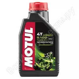 Моторное масло 5100 4t sae 10w30 1 л motul 104062