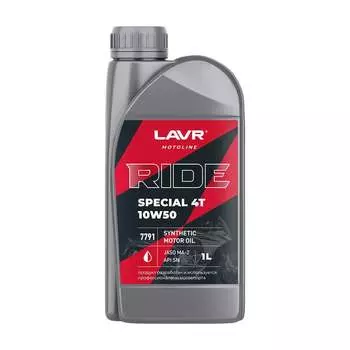 Моторное масло LAVR MOTO RIDE SPECIAL 4Т 10W50 SN Ln7791