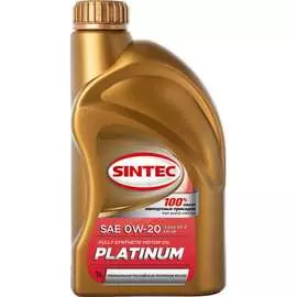 Моторное синтетическое масло Sintec PLATINUM SAE 0W-20, API SP, ILSAC GF-6 600162