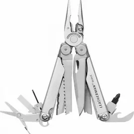 Мультитул leatherman wave plus, 17 функций, кожаный чехол 832551