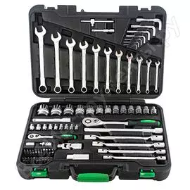 Набор инструмента 1/4" и 1/2" 77 предметов hitachi htc-774017