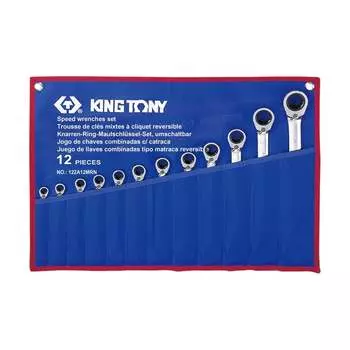 Набор комбинированных трещоточных ключей KING TONY 122A12MRN
