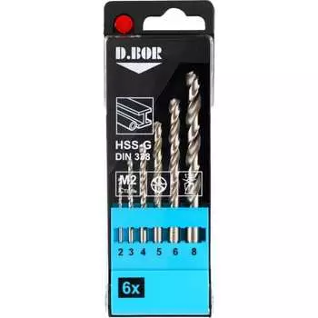 Набор сверл по металлу D.BOR D-TD-338-HSS-PS1-06