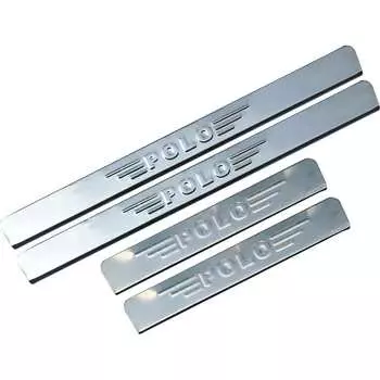 Накладки внутренних порогов VW Polo Dollex NPS-049