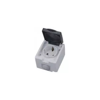 Накладная одинарная розетка HOROZ ELECTRIC