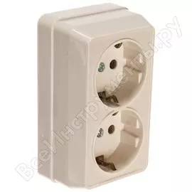 Двухместная розетка IEK ОКТАВА ERO21-K01-16-DC