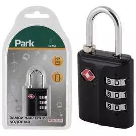 Навесной кодовый замок park cl tsa 3 цифры 006929