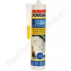 Нейтральный санитарный силиконовый герметик Soudal 118311