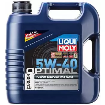 НС-синтетическое моторное масло LIQUI MOLY Optimal New Generation 5W-40 39033