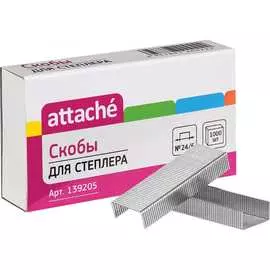 Оцинкованные скобы для степлера Attache №24/6 1000 шт. 139205