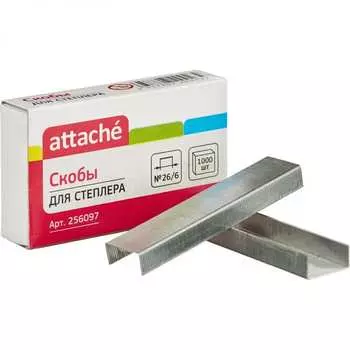 Оцинкованные скобы для степлера Attache №26/6 1000 шт. 256097