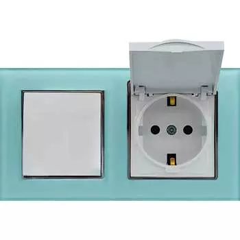 Одноклавишный выключатель + розетка Vesta Electric