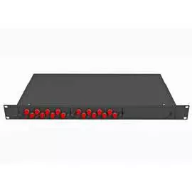 Одномодовый оптический укомплектованный стоечный кросс TopLan КРС-Top-1U-16FC/U-OS2-BK