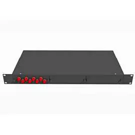 Одномодовый оптический укомплектованный стоечный кросс TopLan КРС-Top-1U-08FC/U-OS2-BK