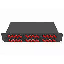 Одномодовый оптический укомплектованный стоечный кросс TopLan КРС-Top-2U-48ST/U-OS2-BK