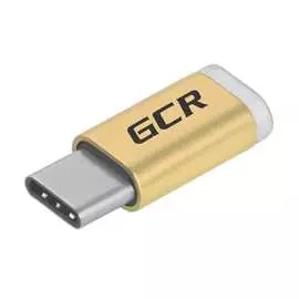 Переходник usb type c - microusb 2.0 m-f gcr золотистый vivuci3u2mf-g