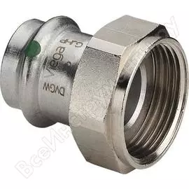 Переходник viega "пресс-резьба" sanpress inox 22x3/4" 437619