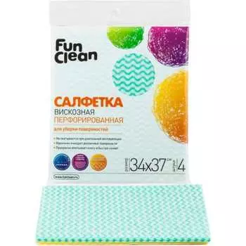 Перфорированная сухая салфетка для уборки поверхностей Fun Clean