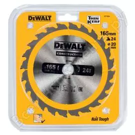 Пильный диск construct (165х20 мм; 24 atb) dewalt dt1934