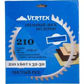 Пильный диск по дереву vertextools 210-60-32