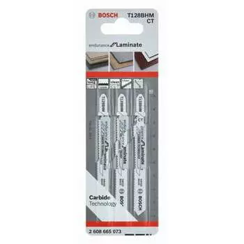 Пилки для лобзика t128bhm по ламинату (92 мм; 3 шт.) bosch 2608665073
