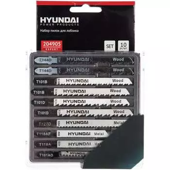 Пилки по дереву, металлу и пластику, 10 шт. hyundai 204905