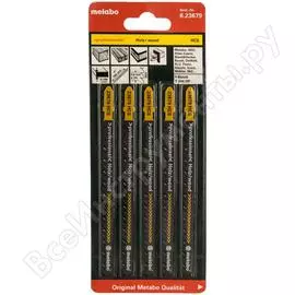 Пилки по дереву t344dp (hcs, 106х4 мм, 5 шт.) metabo 623679000