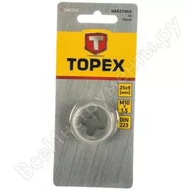 Плашка topex m10 х 1.5 мм 14a310