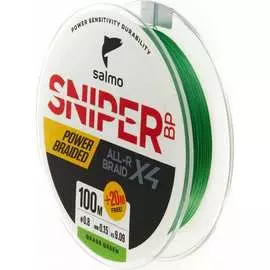 Плетеная леска Salmo Sniper BP ALL R BRAID х4 Grass Green 120/015 4931-015