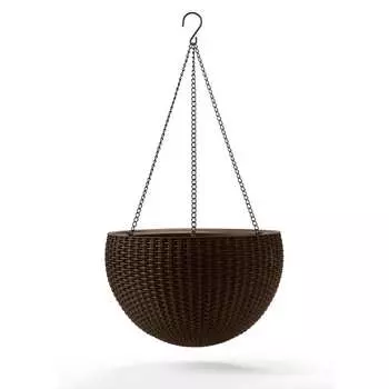 Подвесное кашпо Keter Rattan Style Hanging 229545