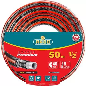 Поливочный армированный пятислойный шланг Raco PREMIUM 40300-1/2-50_z01